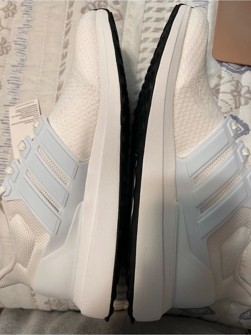 adidas White Knit Athletic Sneakers